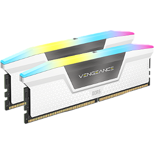 Memória RAM Corsair Vengeance RGB 32GB (2x16GB) DDR5 6000MHz C38 Branco - CMH32GX5M2D6000Z38W