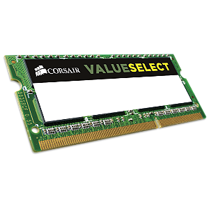 Memória RAM Corsair ValueSelect 4GB DDR3L 1600MHz SODIMM para Notebook - CMSO4GX3M1C1600C11