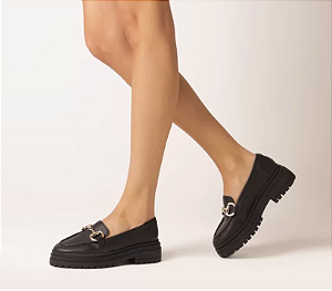 Mocassim Anacapi Tratorado Preto Bridão