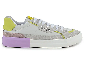 Tênis Feminino Santa Lolla Couro Alvejado Colorido