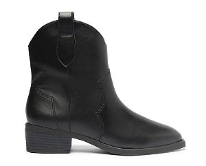 Bota Anacapri Cano Curto Preta Western Liana