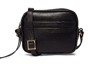 Bolsa Santa Lolla Transversal Preta Couro Pequena