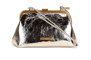 Bolsa Santa Lolla Clutch Dourada Metalizada Transversal