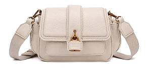 Bolsa Santa Lolla Pequena Floater Off White Alça Transversal