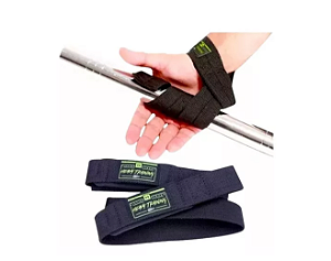 1 Par De Tala Strap 100% Algodão Crossfit Musculação Lifting Tamanha Único