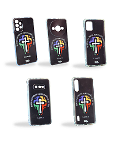 Capinha de celular - No peito eu levo uma cruz