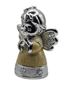 Anjo da Guarda em Resina Metalizado