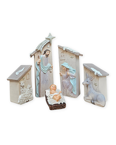 Presépio Sagrada Família Resina Decorativo Natal Decoração