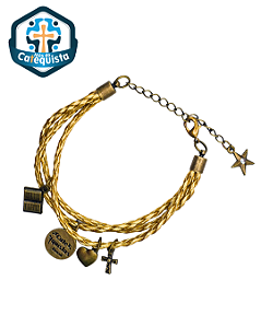 Pulseira Catequista Brasil com Pingentes
