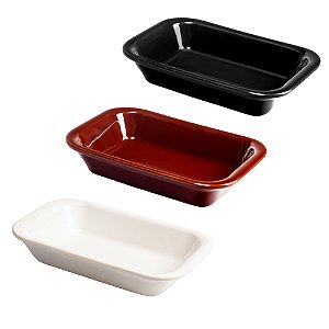 Travessa Refratária Cerâmica Retangular 1850ml Assadeira Para Servir Multiuso Forno E Micro-ondas