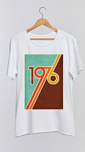 Camiseta 1976 - 100% algodão corte a fio branca