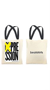 Ecobag com alça preta - 100% algodão - 30cmx40cm - XPRESSION