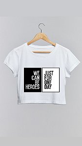 Cropped HEROES - 100% algodão branco