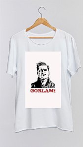 Camiseta GORLAMI - 100% algodão corte a fio branca