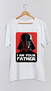 Camiseta VADER - 100% algodão corte a fio branca