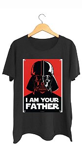 Camiseta VADER - 100% algodão corte a fio preta