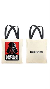 Ecobag com alça preta - 100% algodão - 30cmx40cm - VADER
