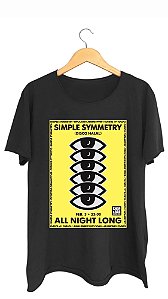 Camiseta SIMPLE SYMMETRY - 100% algodão corte a fio preta