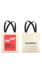 Ecobag com alça preta - 100% algodão - 30cmx40cm - ELECTRONIC MUSIC