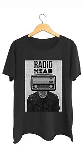 Camiseta RADIOHEAD - 100% algodão corte a fio preta