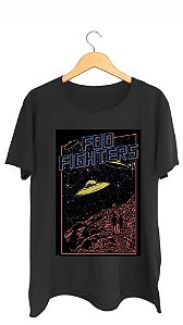 Camiseta FOO FIGHTERS - 100% algodão corte a fio preta