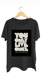 Camiseta THE STROKES - 100% algodão corte a fio preta