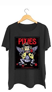 Camiseta PIXIES - 100% algodão corte a fio preta