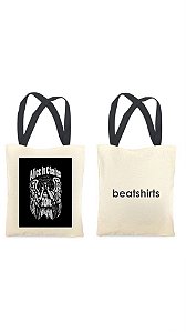 Ecobag com alça preta - 100% algodão - 30cmx40cm - ALICE IN CHAINS I