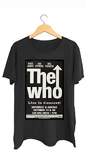 Camiseta THE WHO - 100% algodão corte a fio preta
