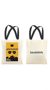 Ecobag com alça preta - 100% algodão - 30cmx40cm - TAXI DRIVER