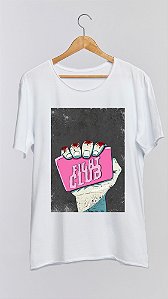 Camiseta FIGHT CLUB - 100% algodão corte a fio branca