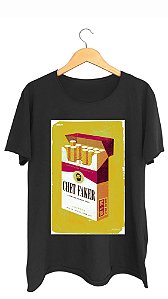 Camiseta CHET FAKER - 100% algodão corte a fio preta