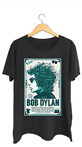 Camiseta BOB DYLAN I - 100% algodão corte a fio preta