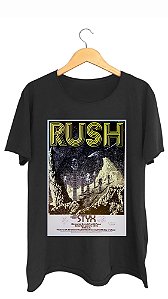 Camiseta RUSH - 100% algodão corte a fio preta