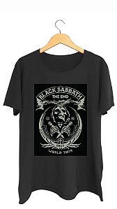 Camiseta BLACK SABBATH - 100% algodão corte a fio preta