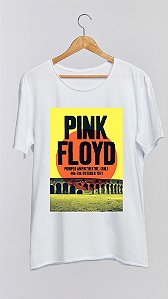 Camiseta PINK FLOYD II - 100% algodão corte a fio branca