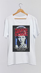 Camiseta BOWIE I - 100% algodão corte a fio branca
