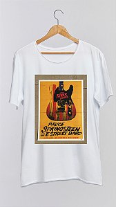 Camiseta BRUCE SPRINGSTEEN - 100% algodão corte a fio branca