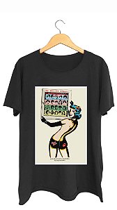 Camiseta THE ROLLING STONES - 100% algodão corte a fio preta
