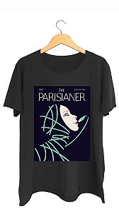 Camiseta THE PARISIANER - 100% algodão corte a fio preta