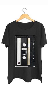 Camiseta FITA - 100% algodão corte a fio preta