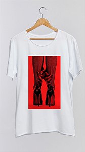 Camiseta RED - 100% algodão corte a fio branca
