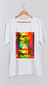 Camiseta STAR - 100% algodão corte a fio branca