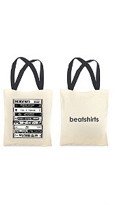 Ecobag com alça preta - 100% algodão - 30cmx40cm - HIP HOP TAPES