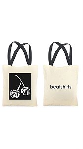 Ecobag com alça preta - 100% algodão - 30cmx40cm - CHERRY BOMB