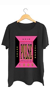 Camiseta PULSE - 100% algodão corte a fio preta