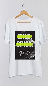 Camiseta HOT - 100% algodão corte a fio branca