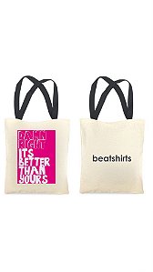 Ecobag com alça preta - 100% algodão - 30cmx40cm - MILKSHAKE