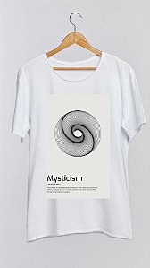 Camiseta MYSTICISM - 100% algodão corte a fio branca