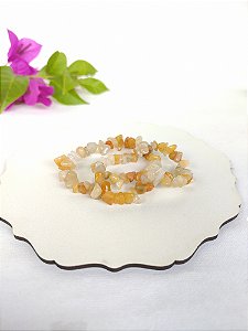 Pulseira Cascalho Jade Amarelo - Alegria, Criatividade e Otimismo